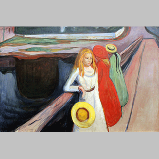 Munch Madchen auf der Brucke 1901