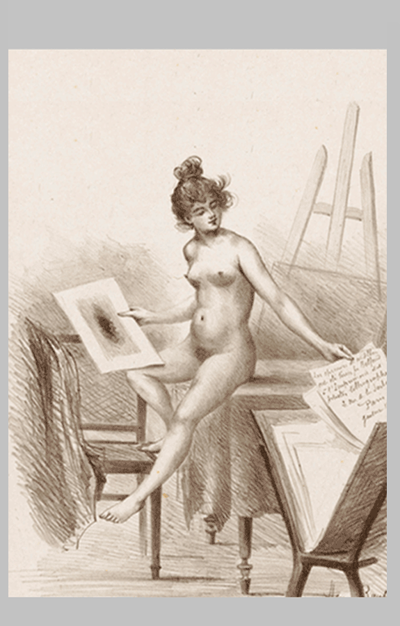 A Naked Model Looking at Prints Henri Boutet 1897 sc 1 xlbplp