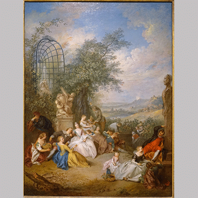 Jean Baptiste Pater -A Fete Champetre During the Grape Harvest