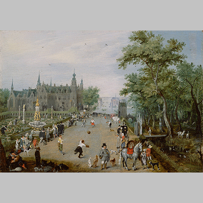 Adriaen van de Venne - A Jeu de Paume Before a Country Palace