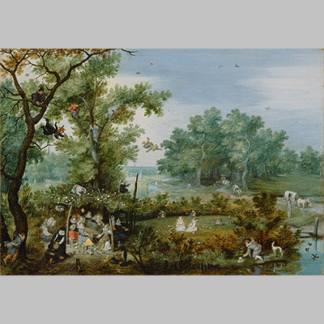 Adriaen van de Venne - A Merry Company in an Arbor