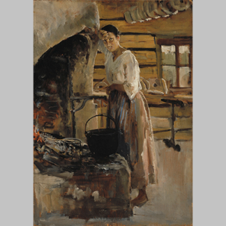 Akseli Gallen Kallela Woman Cooking Whitefish 1854