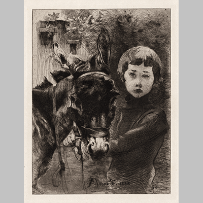 Albert Besnard - Robert Besnard and His Donkey