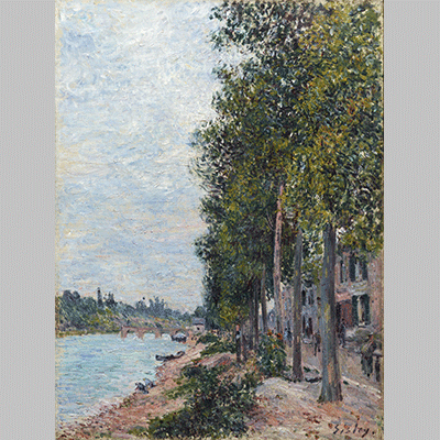 Alfred Sisley Road Along the Seine at Saint Mammes