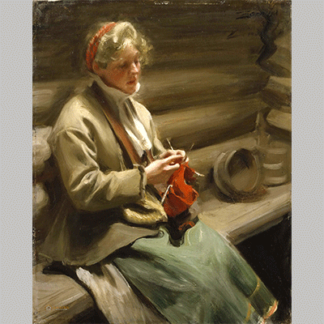 Anders Zorn Girl from Dalecarlia knitting 1901 1 1