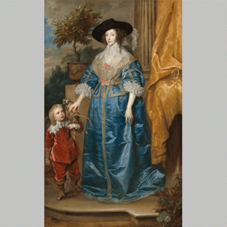 Anthonis van Dyck Queen Henrietta Maria with Sir Jeffrey Hudson