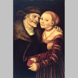 Cranach The Elder The ill matched couple