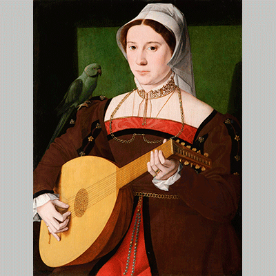 Master of the 1540s Portrait of a Woman Playing a Lute
