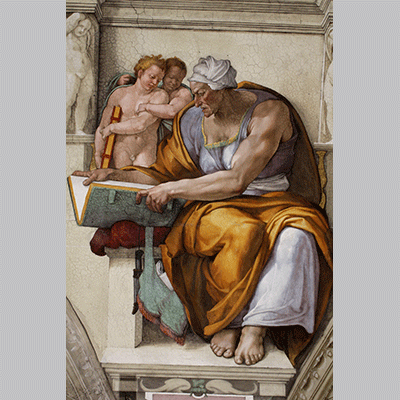 Michelangelo - Cumaean Sibyl Sistine Chapel Ceiling