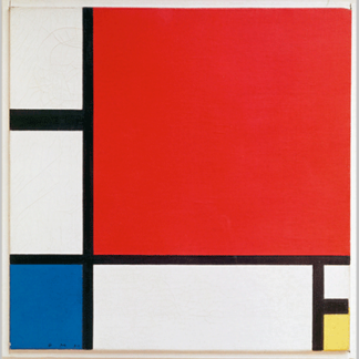 Mondrian Composition II in Red Blue and Yellow