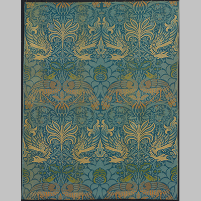 Morris Panel Entitled Peacock and Dragon