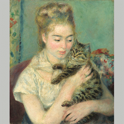 Auguste Renoir Femme au chat