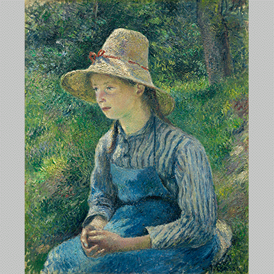 Pissarro Peasant Girl with a Straw Hat