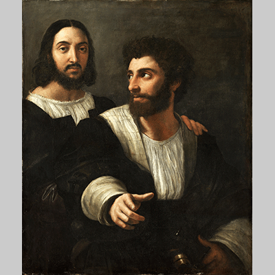 Raphael Portrait de lartiste avec un ami