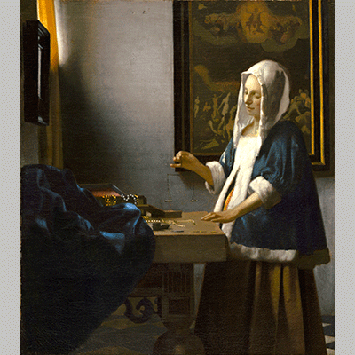 Vermeer Woman Holding a Balance 1