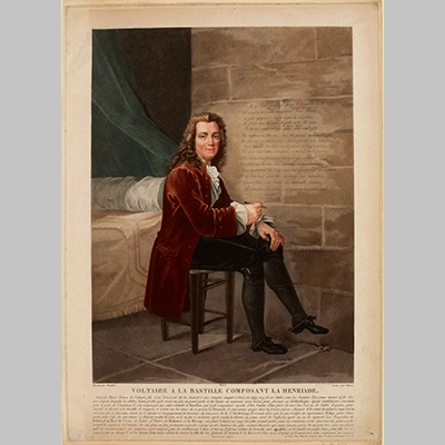 Louis Francois Charon - Voltaire a la Bastille Composant la Henriade