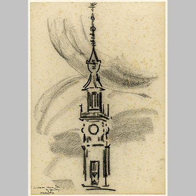 Jan Toorop Tower of the town hall in Veere 1868