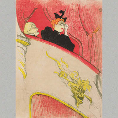 Henri deToulouse Lautrec Die Loge mit der Goldmaske