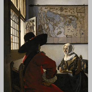 Johannes Vermeer Officer and Laughing Girl