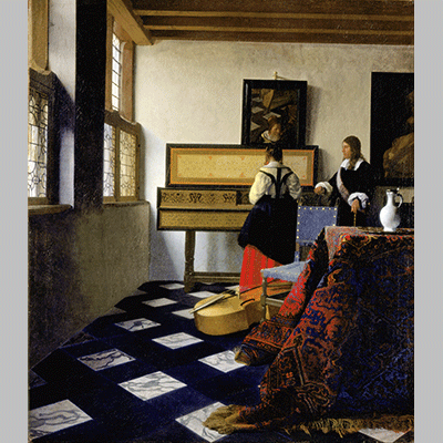 Johannes Vermeer Lady at the Virginal with a Gentleman The Music Lesson