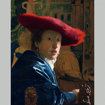 Vermeer girl with the red hat 1666