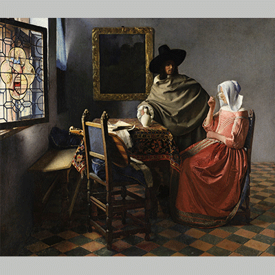 Vermeer The Glass of Wine 1658