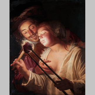 Gerhardt van Honthorst The soldier and the girl c.1621