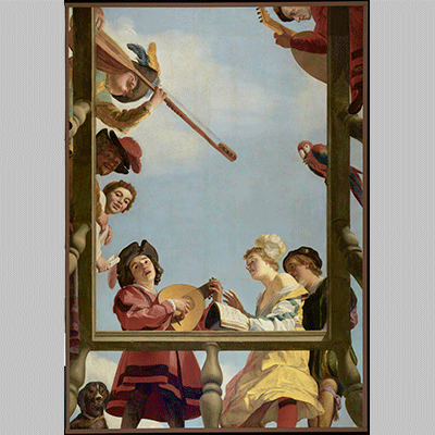 Gerrit van Honthorst Musical Group on a Balcony 1622