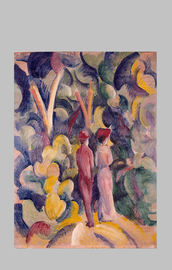 August Macke Couple on the Forest Track