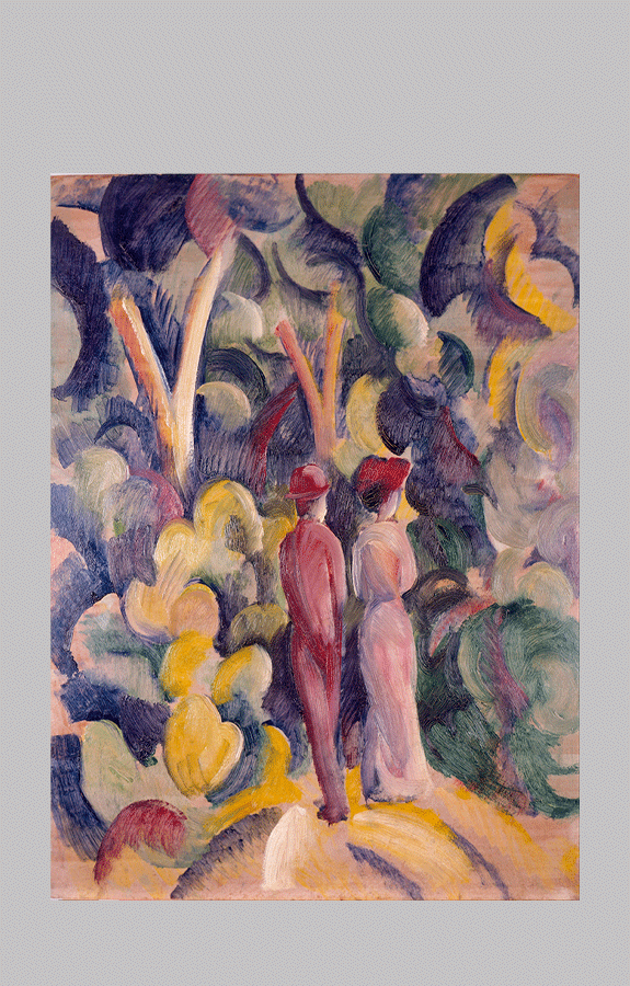 August Macke Couple on the Forest Track Google Art Project 1