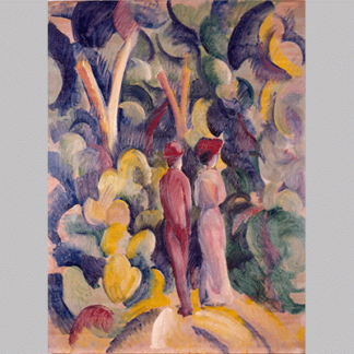 August Macke Couple on the Forest Track