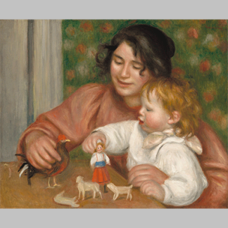 Auguste Renoir - child with toys gabrielle and the artist s son jean