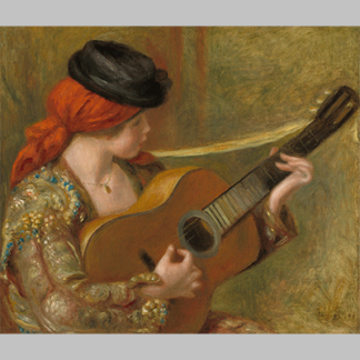 Auguste Renoir young spanish woman with a guitar