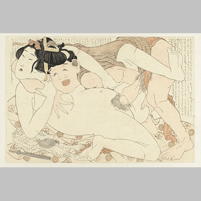 Bathhouse attendant and naked woman Katsushika Hokusai, 1815 1823