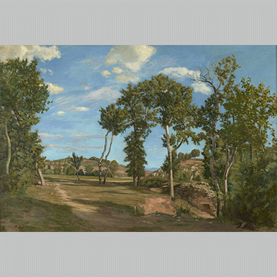 Frederick Bazille - Landscape by the Lez River