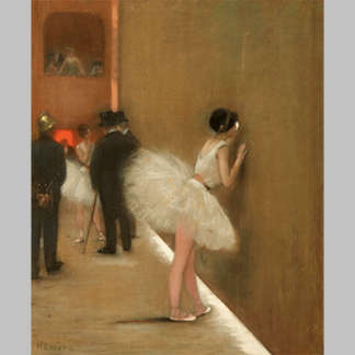 Behind the Curtain at the Ballet by Henri Gervex 1852–1929