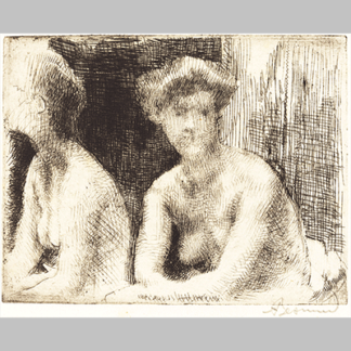 Besnard Nude Woman by a Looking Glass