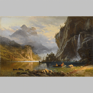 Bierstadt Indians Spear Fishing