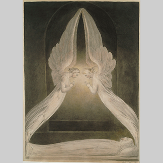 Blake Christ in the Sepulchre Guarded by Angels