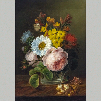 Anne Vallayer-Coster - Bouquet de fleurs dans un verre deau
