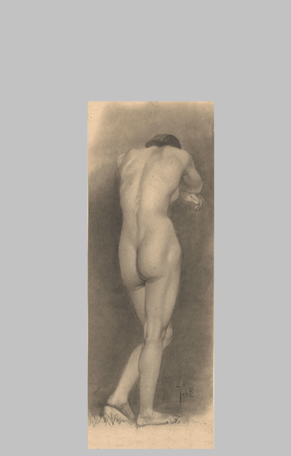 Braakensiek Standing Female Nude Seen from the Rear 2