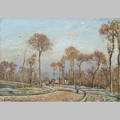 Camille Pissarro The Road to Versailles Louveciennes Morning Frost