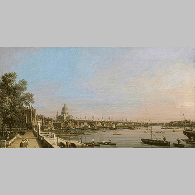 Canaletto - The Thames from the Terrace of Somerset House, Looking toward St. Pauls