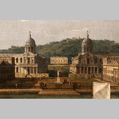 Canaletto, veduta di greenwich dal fiume, 1750 52 ca. 03