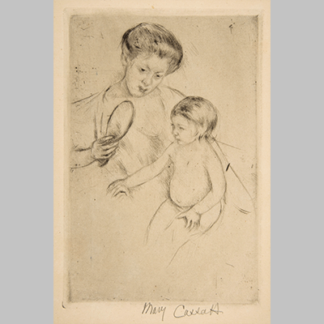 Cassatt Looking into the Hand Mirror No. 1