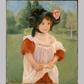 Cassatt Margot Standing in a Garden Fillette dans un jardin