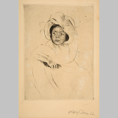 Cassatt Margot Wearing a Bonnet No. 4