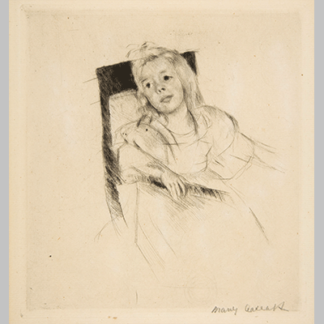 Cassatt Simone Resting Her Head on the Back of a Chair