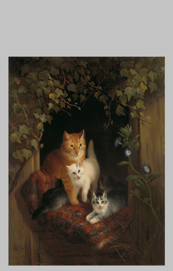 Cat with Kittens Henriëtte Ronner 1844 1