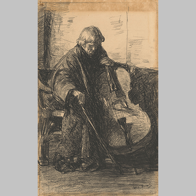 Cellist Willem de Zwart c. 1872 c. 1931